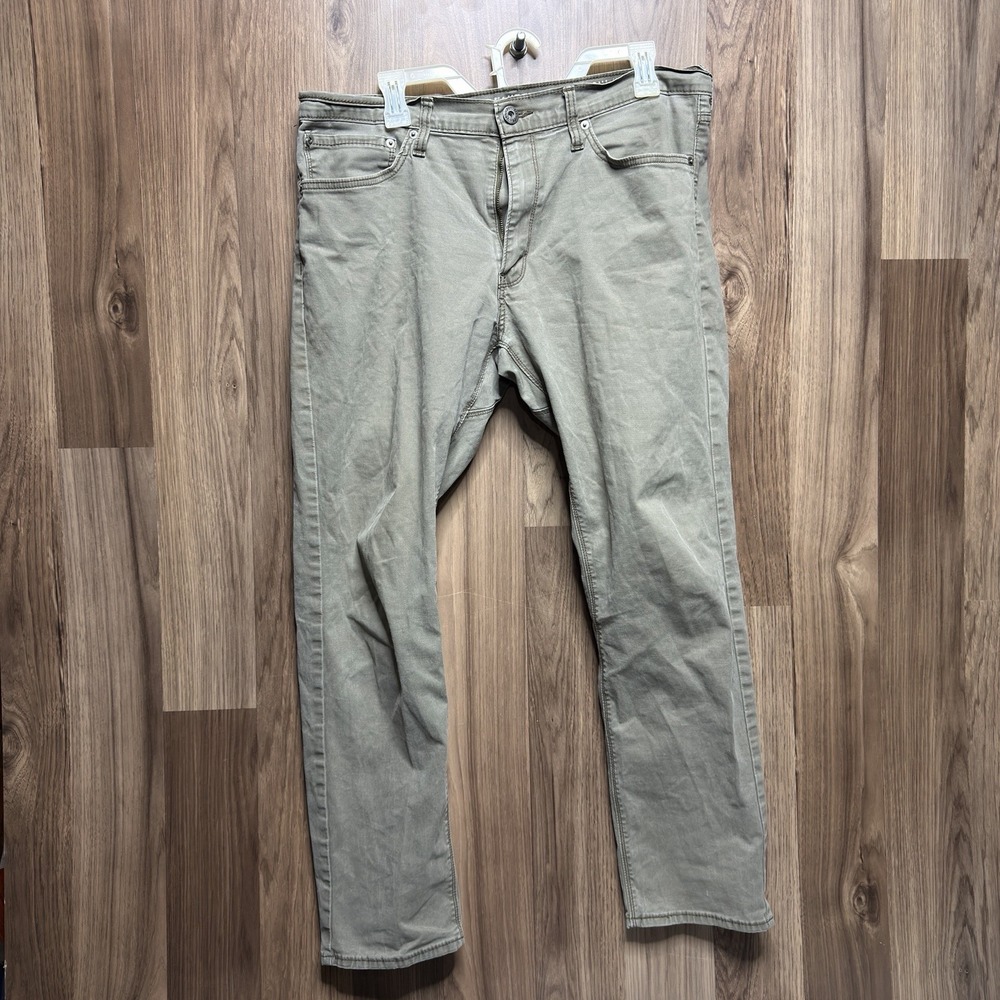 Levis Denizen 208 Mens Regular Fit Tapered Jeans Brown Stretch Denim 36x27